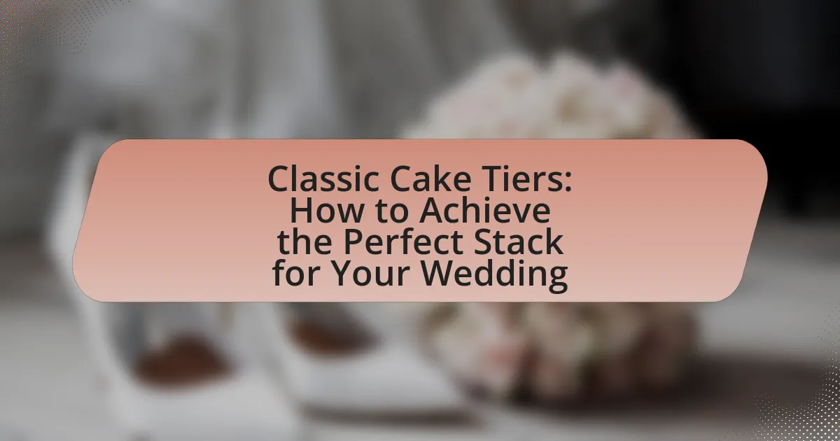 Classic Cake Tiers: How to Achieve the Perfect Stack for Your Wedding