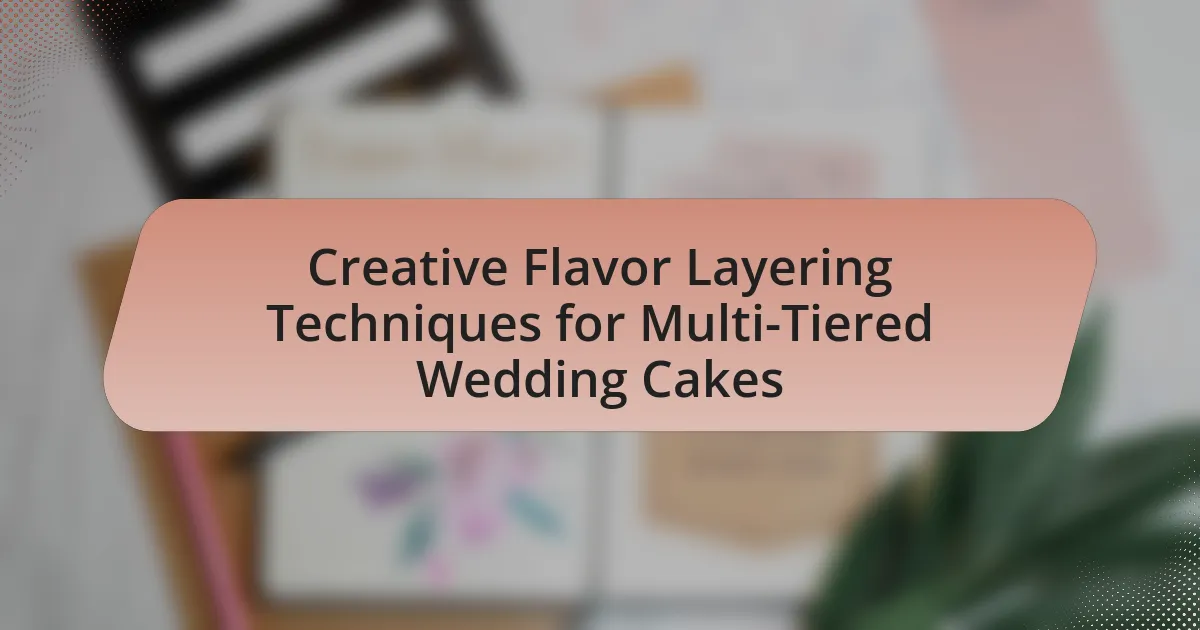 Creative Flavor Layering Techniques for Multi-Tiered Wedding Cakes