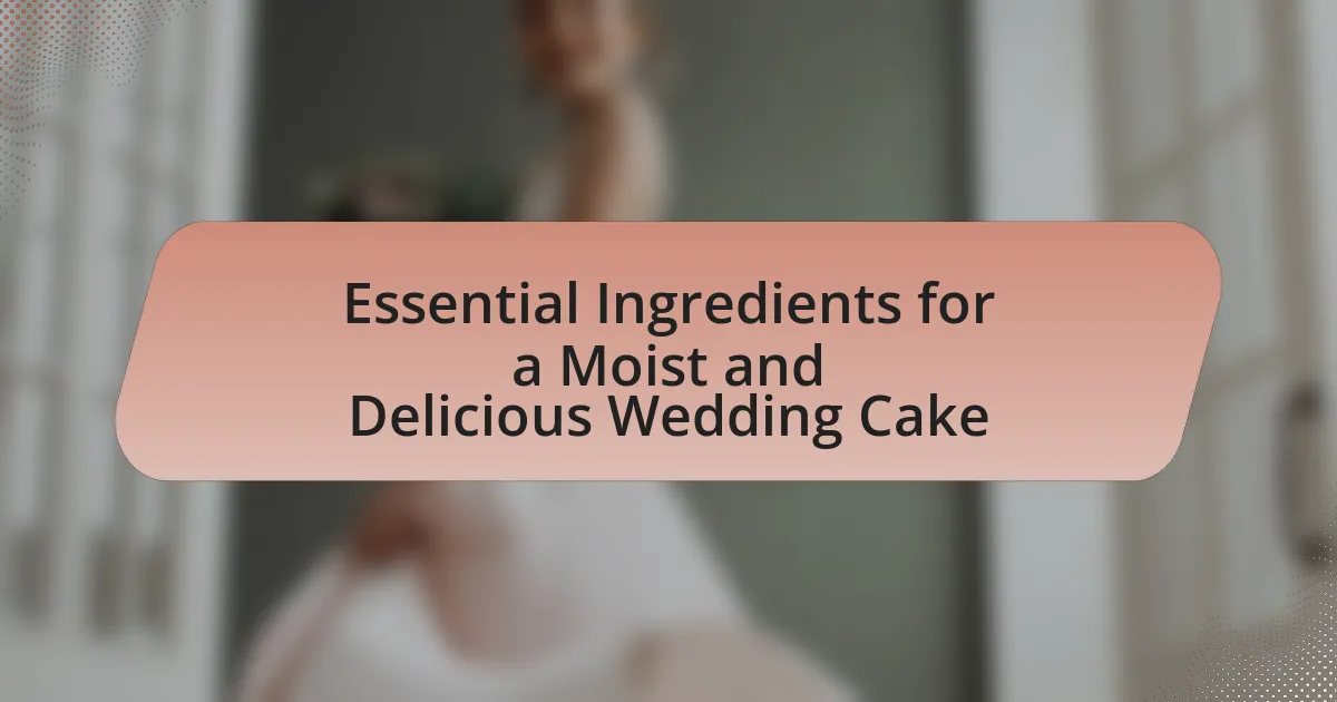 Essential Ingredients for a Moist and Delicious Wedding Cake