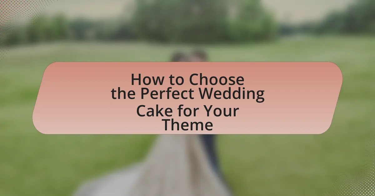 How to Choose the Perfect Wedding Cake for Your Theme