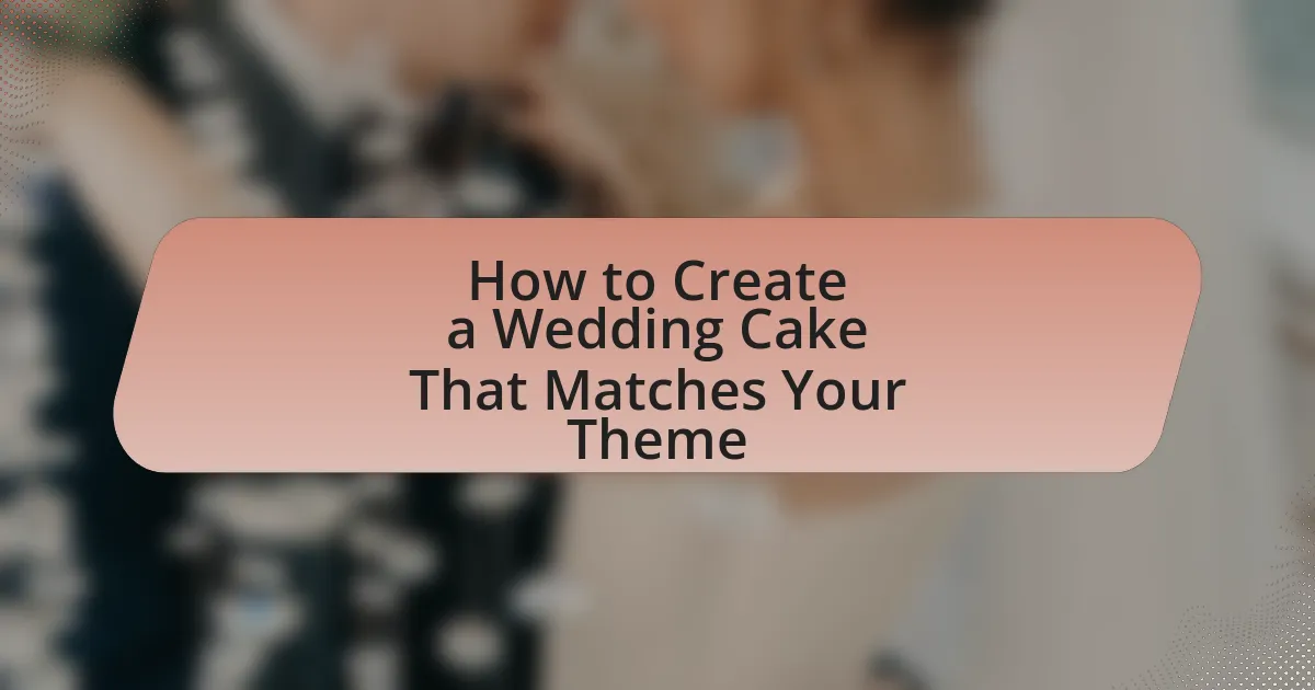 How to Create a Wedding Cake That Matches Your Theme