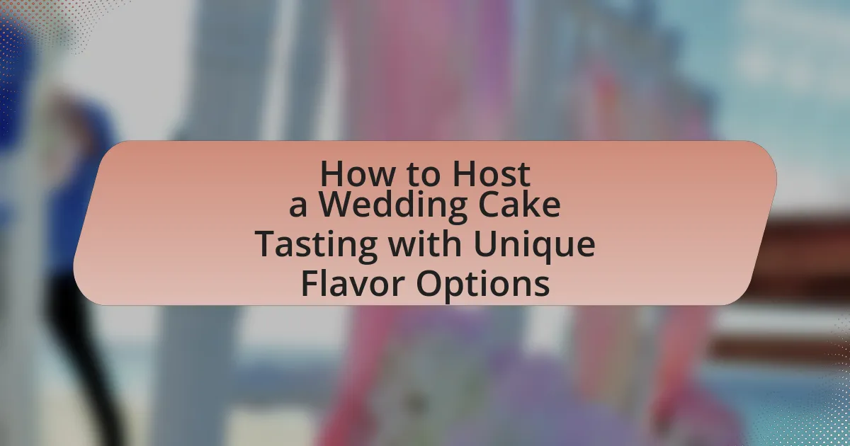 How to Host a Wedding Cake Tasting with Unique Flavor Options