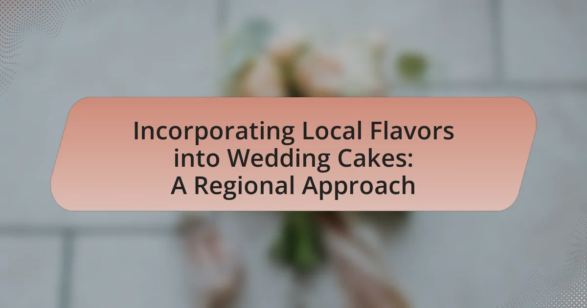Incorporating Local Flavors into Wedding Cakes: A Regional Approach