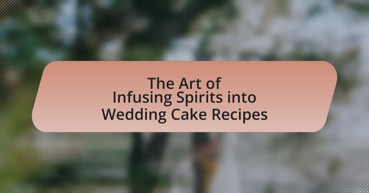 The Art of Infusing Spirits into Wedding Cake Recipes
