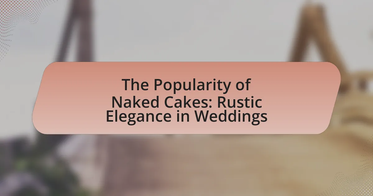 The Popularity of Naked Cakes: Rustic Elegance in Weddings