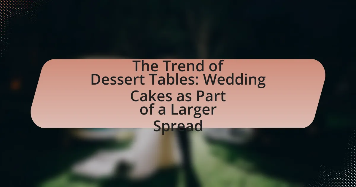 The Trend of Dessert Tables: Wedding Cakes as Part of a Larger Spread