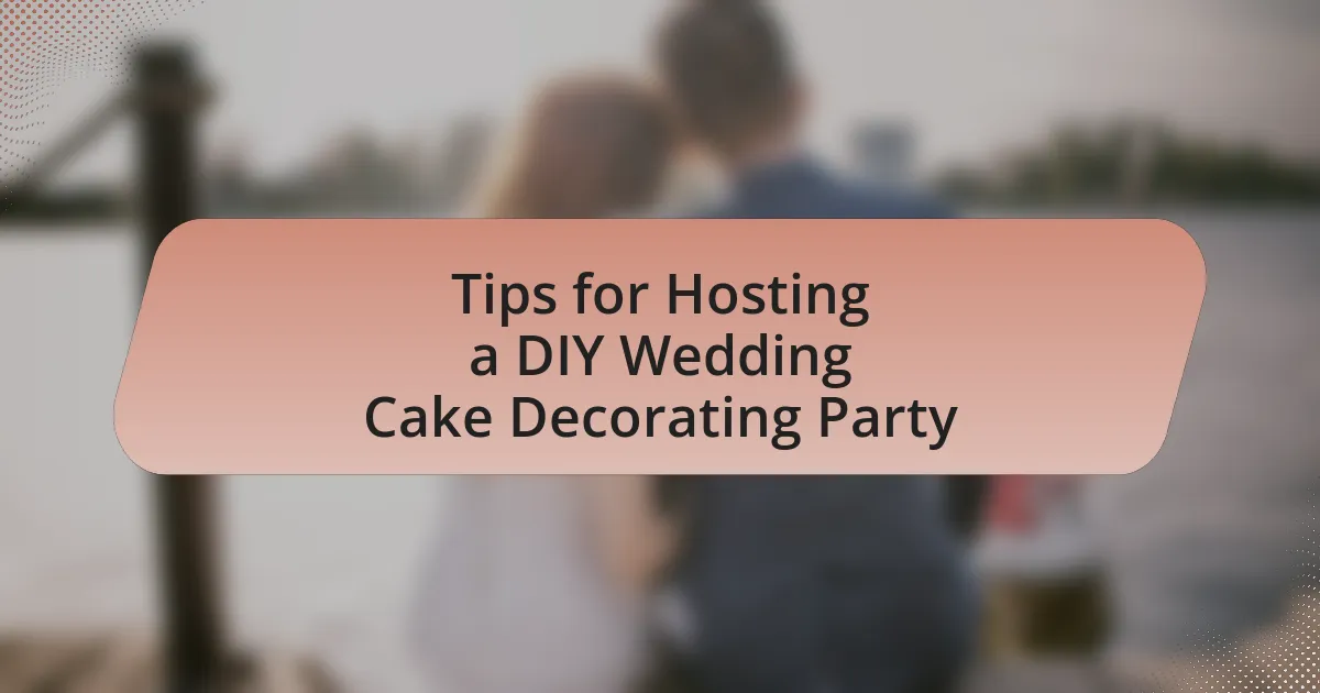 Tips for Hosting a DIY Wedding Cake Decorating Party