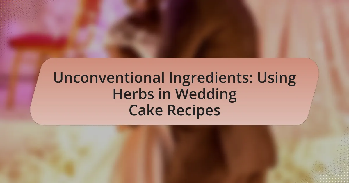 Unconventional Ingredients: Using Herbs in Wedding Cake Recipes