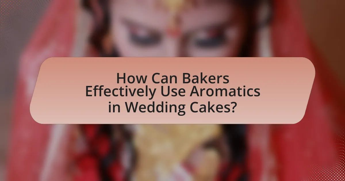 How Can Bakers Effectively Use Aromatics in Wedding Cakes?