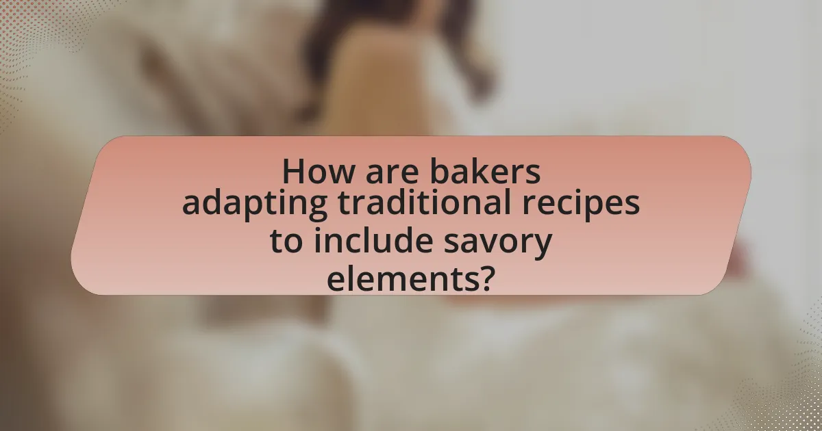 How are bakers adapting traditional recipes to include savory elements?