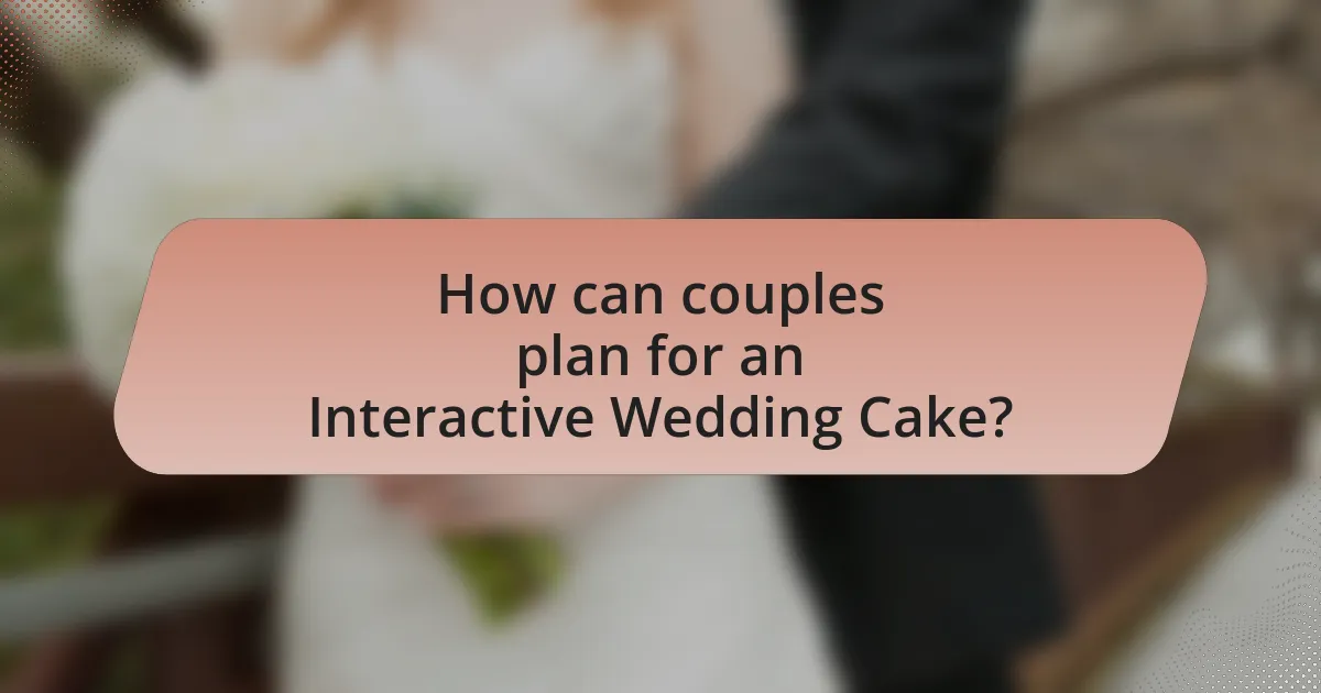 How can couples plan for an Interactive Wedding Cake?