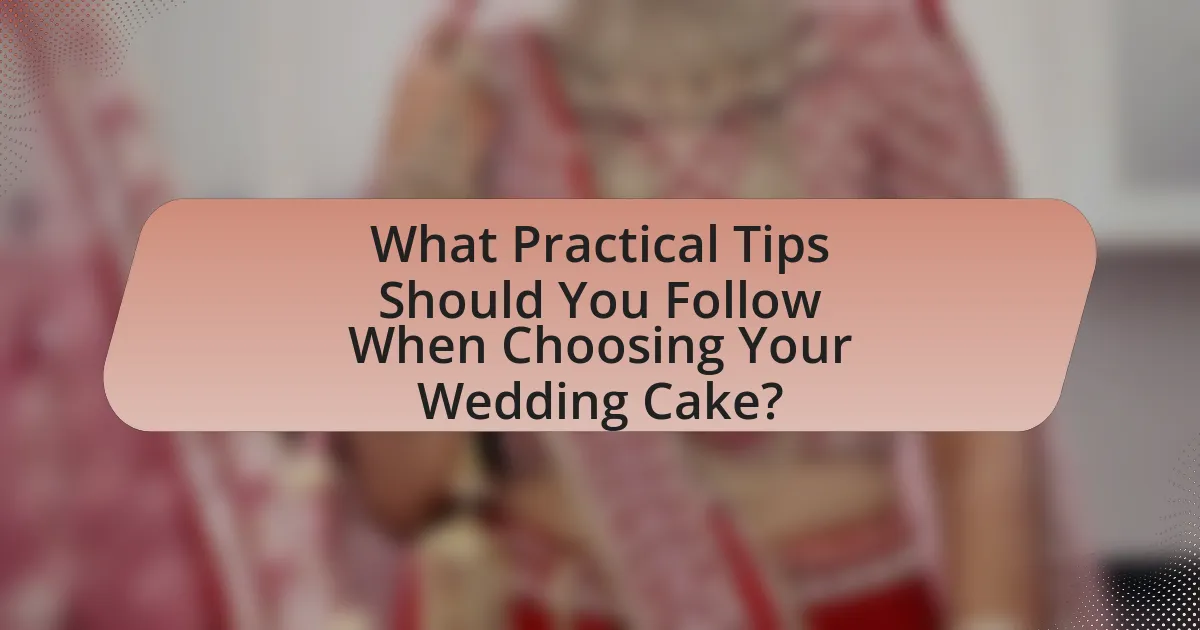 What Practical Tips Should You Follow When Choosing Your Wedding Cake?