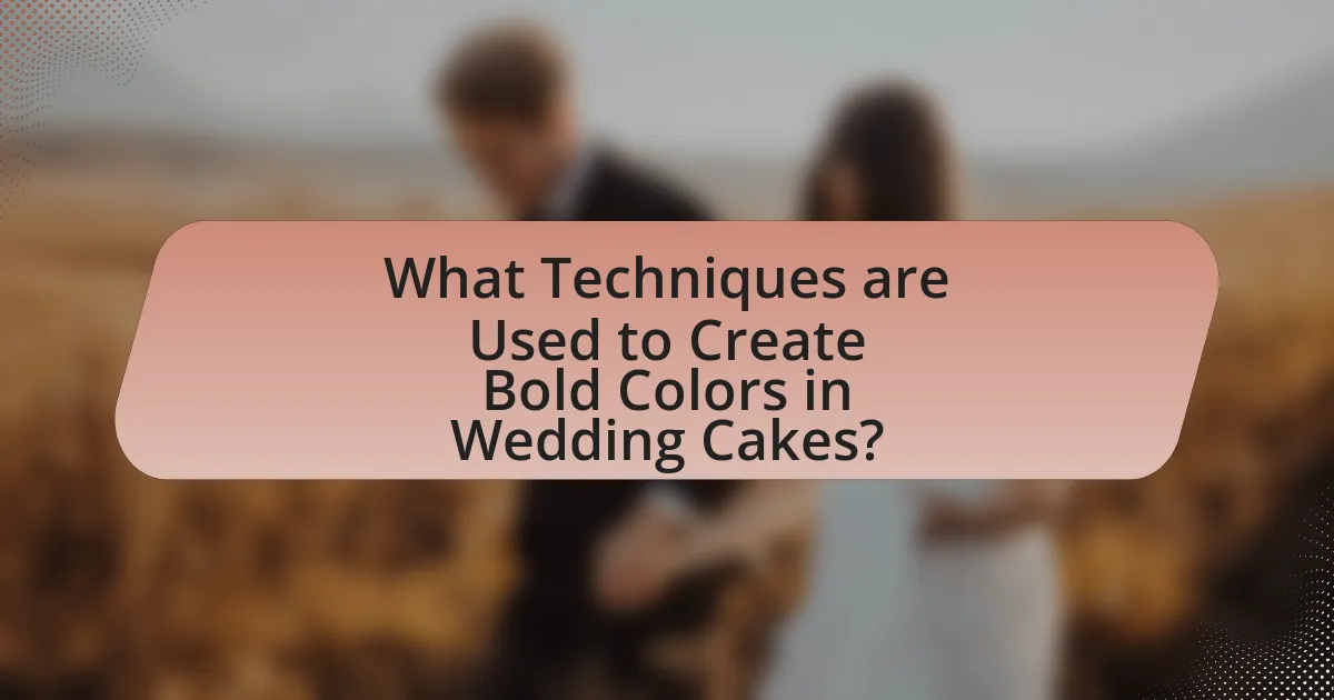 What Techniques are Used to Create Bold Colors in Wedding Cakes?