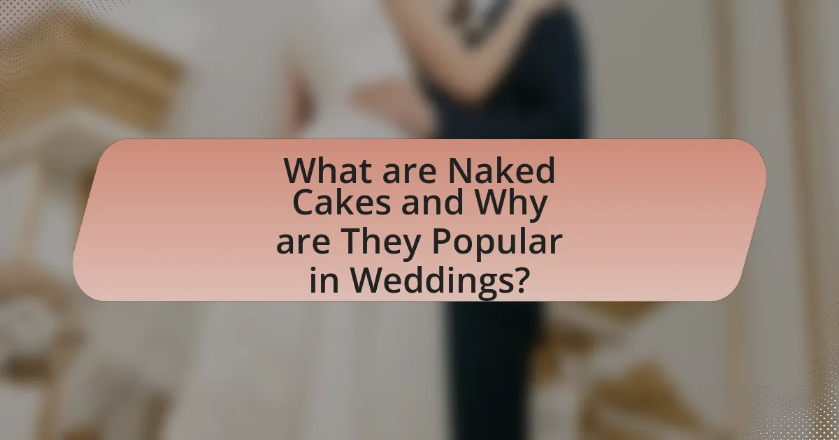 What are Naked Cakes and Why are They Popular in Weddings?