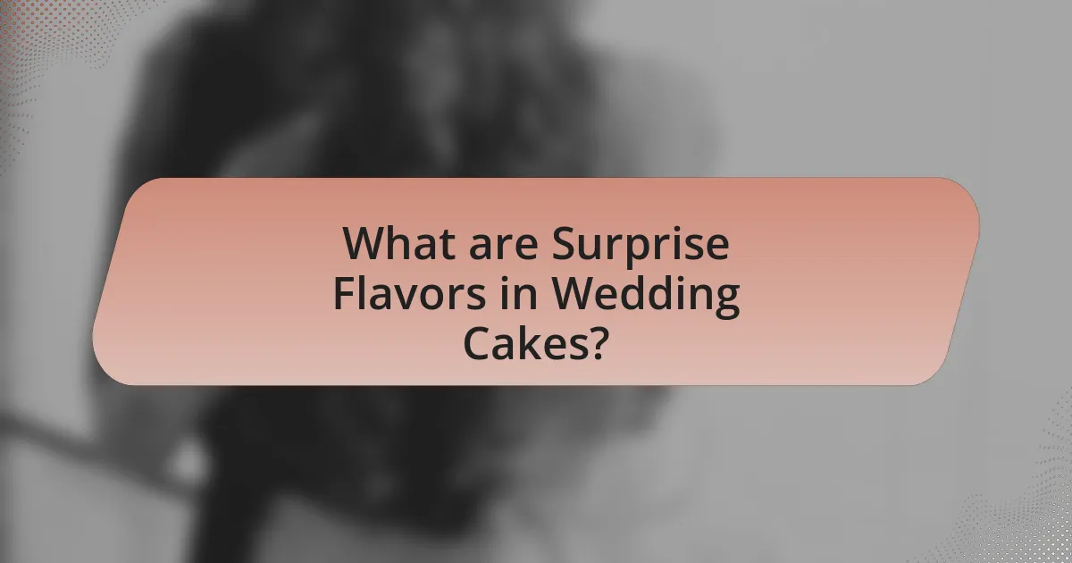 What are Surprise Flavors in Wedding Cakes?