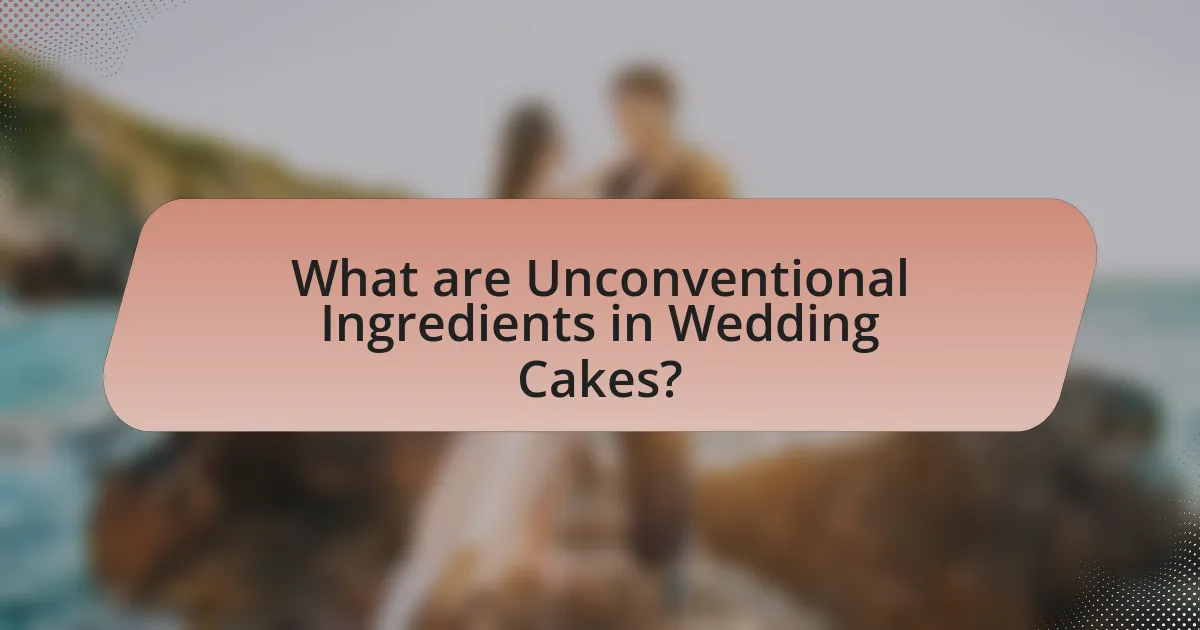 What are Unconventional Ingredients in Wedding Cakes?
