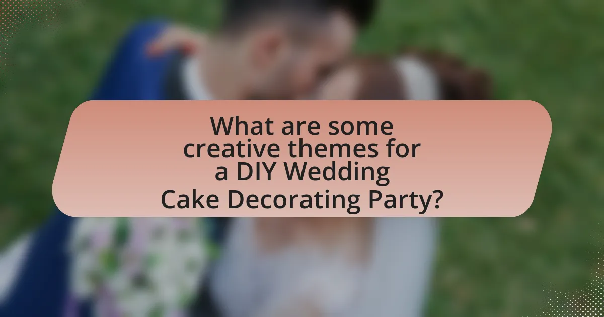 What are some creative themes for a DIY Wedding Cake Decorating Party?