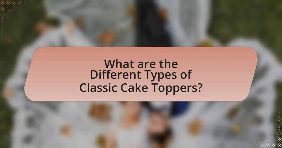 What are the Different Types of Classic Cake Toppers?