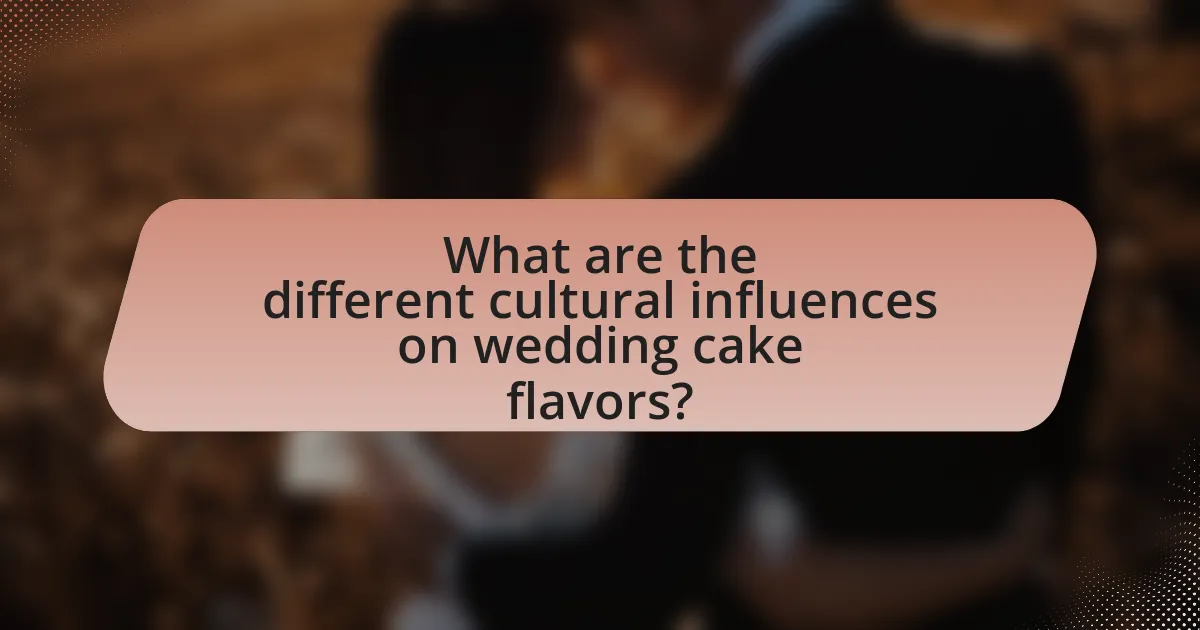 What are the different cultural influences on wedding cake flavors?