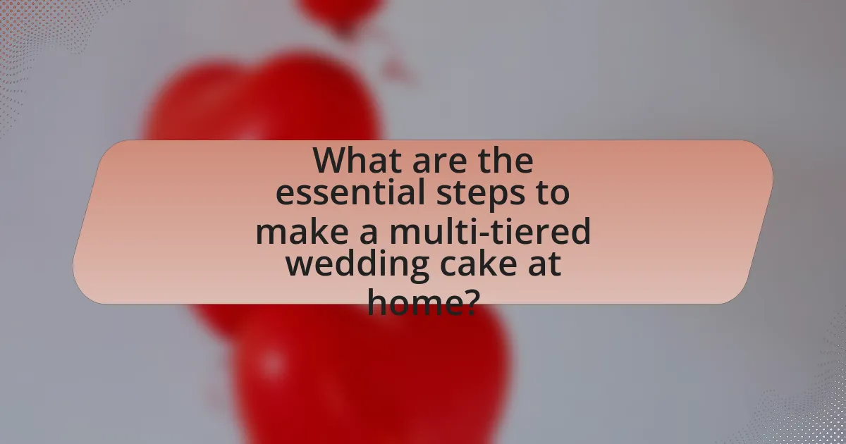 What are the essential steps to make a multi-tiered wedding cake at home?