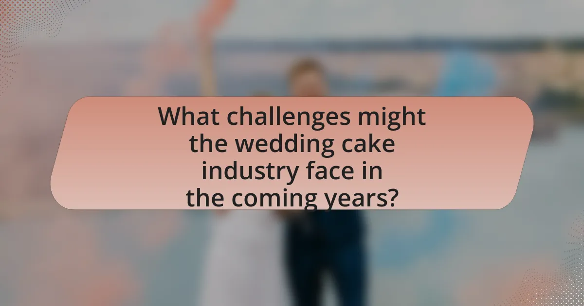 What challenges might the wedding cake industry face in the coming years?