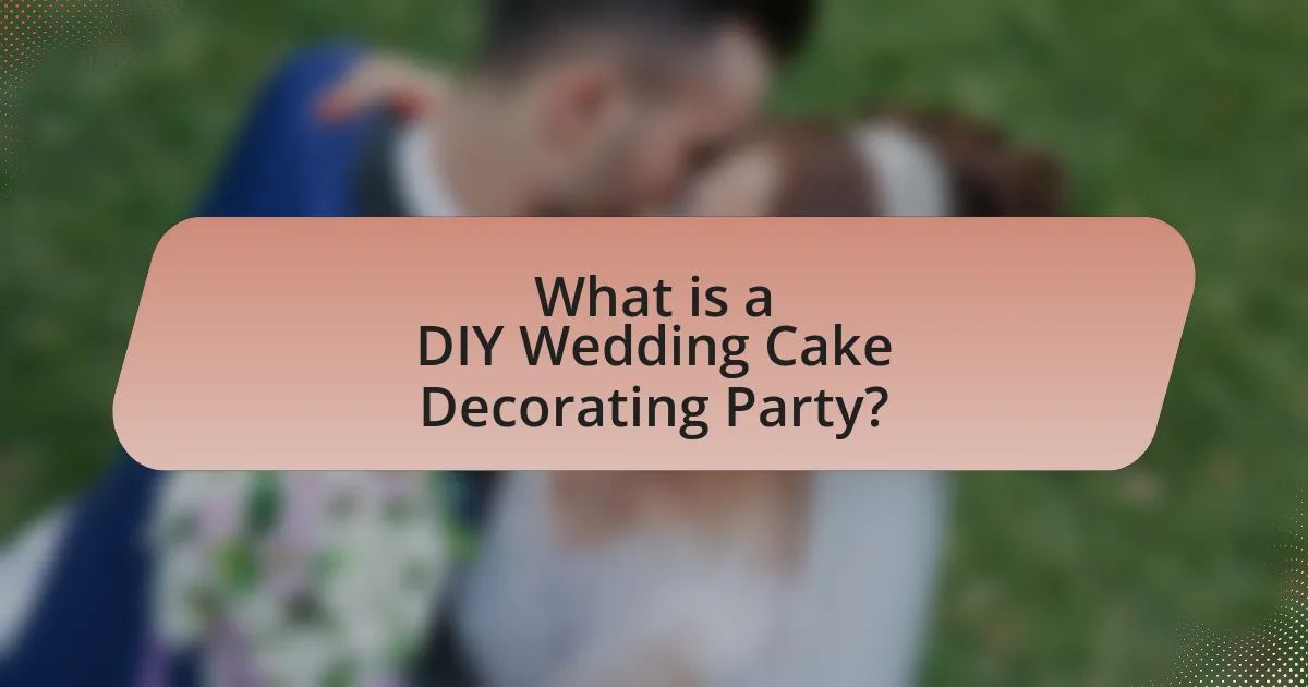What is a DIY Wedding Cake Decorating Party?