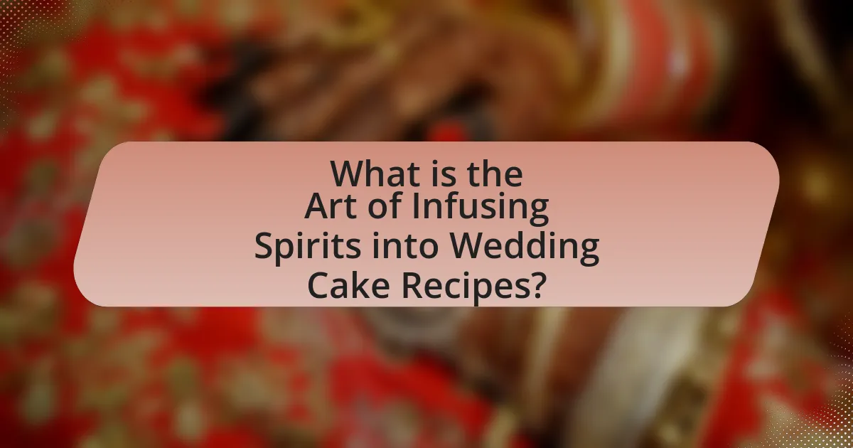 What is the Art of Infusing Spirits into Wedding Cake Recipes?