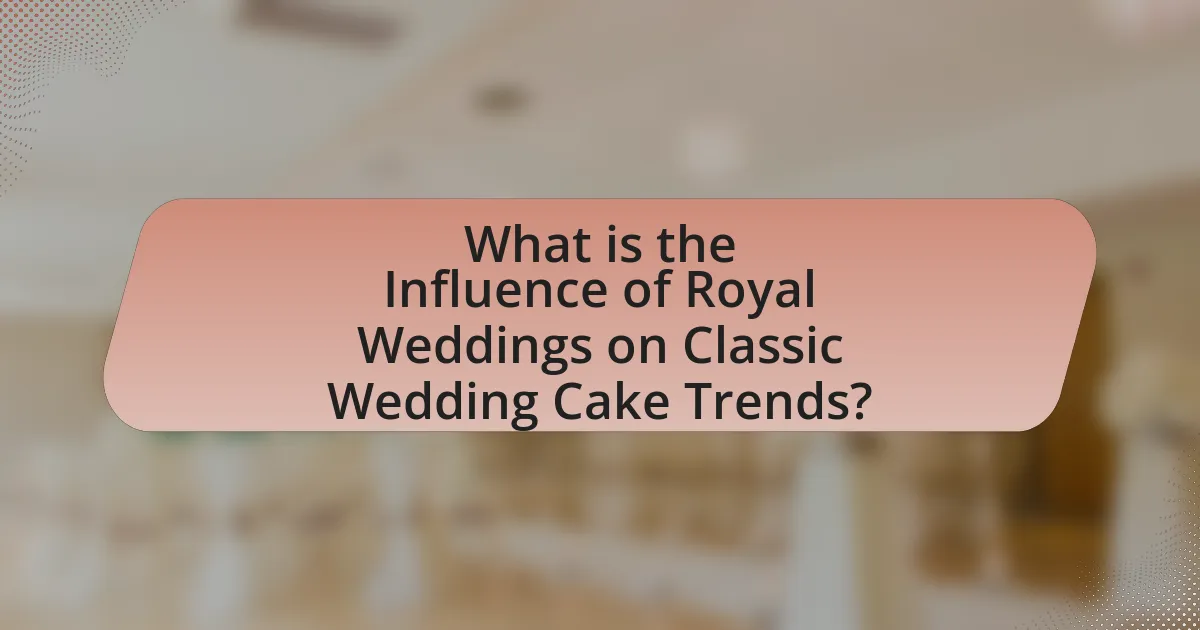 What is the Influence of Royal Weddings on Classic Wedding Cake Trends?
