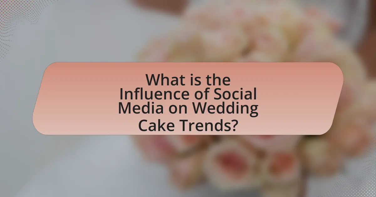 What is the Influence of Social Media on Wedding Cake Trends?