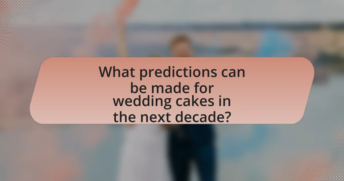 What predictions can be made for wedding cakes in the next decade?