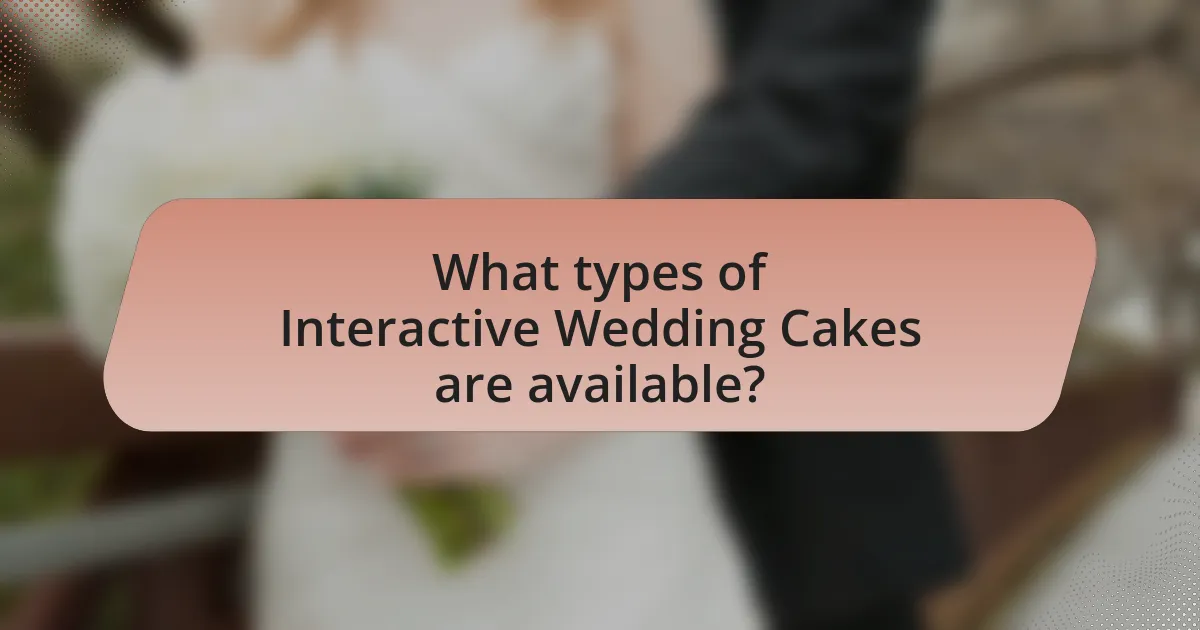 What types of Interactive Wedding Cakes are available?